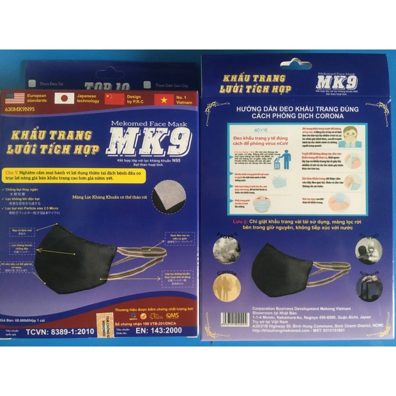 KHẨU TRANG KHÁNG KHUẨN MK9