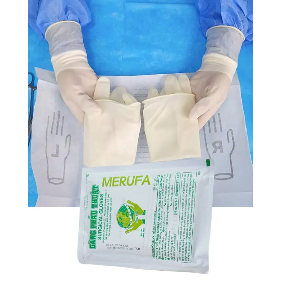 GĂNG TAY PHẪU THUẬT MERUFA ( CÓ BỘT) - Ảnh 6