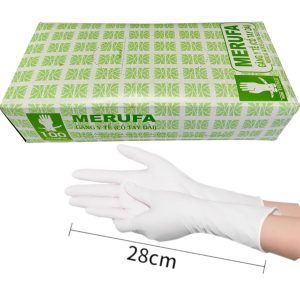 GĂNG TAY Y TẾ CỔ TAY DÀI 28CM MERUFA