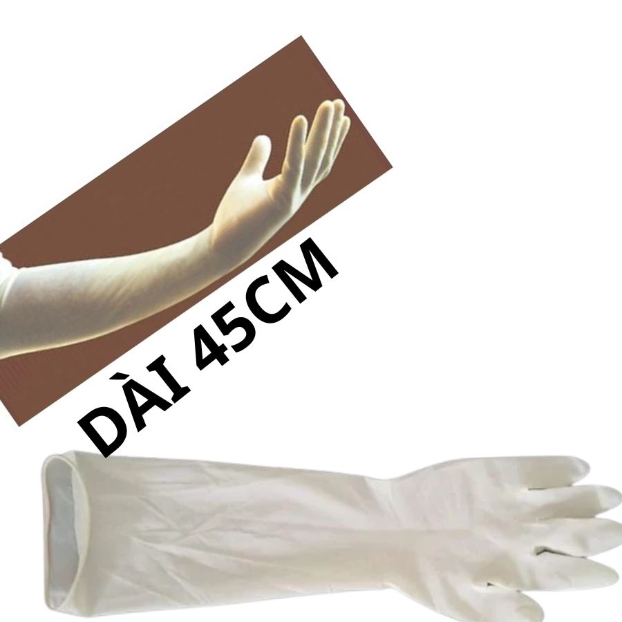 GĂNG TAY SẢN KHOA CHƯA TT 45CM MERUFA (CÓ BỘT) - Ảnh 3