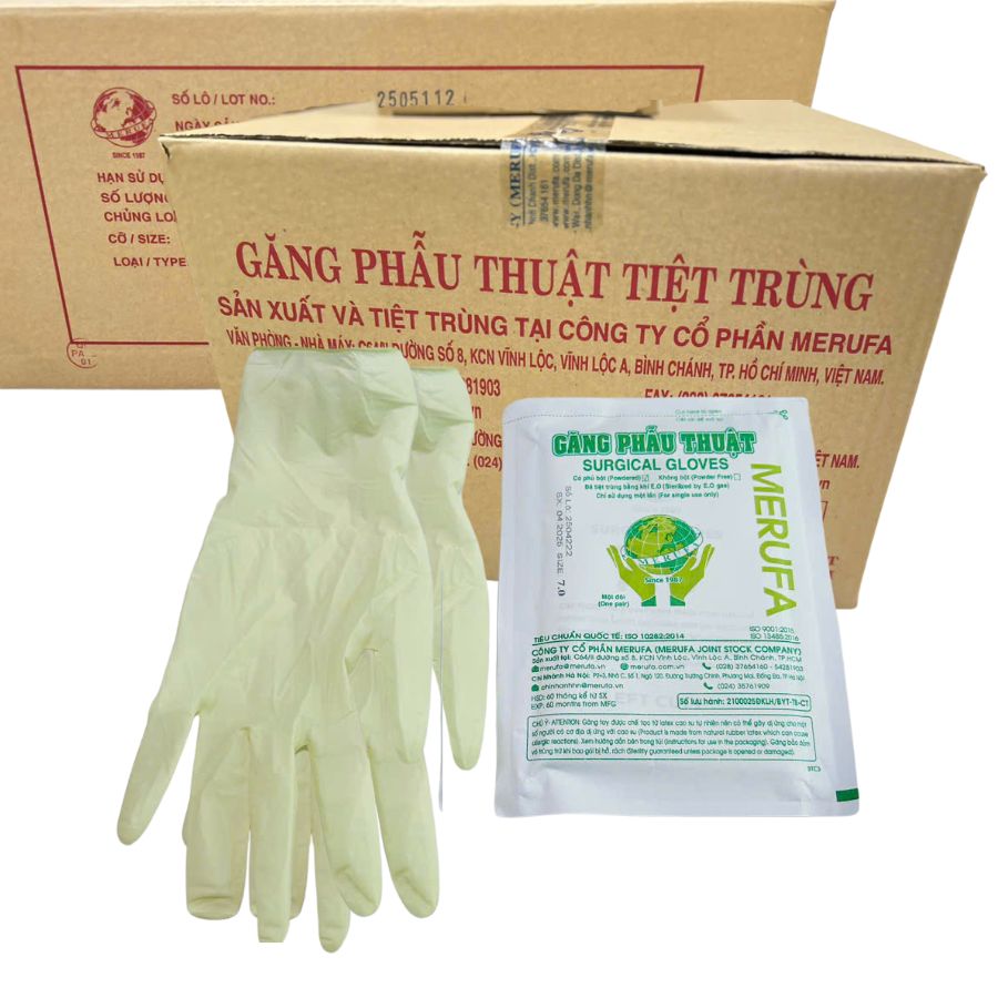 GĂNG TAY PHẪU THUẬT MERUFA ( CÓ BỘT) - Ảnh 3
