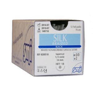 CHỈ KHÂU SILK KHÔNG TIÊU SMI (SILK BLACK